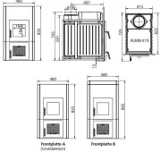 Kachelofeneinsatz LEDA Rubin K19