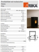 RIKA Filo mit Seitendekor Rosteffekt - Korpus Stahl schwarz